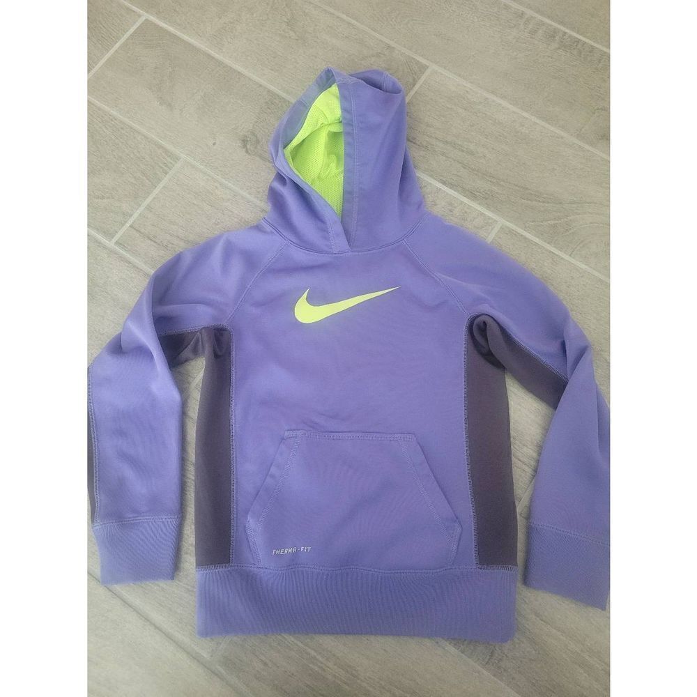 Girls Nike Therma-Fit Hoodie Purple Size  Medium‎ Upworked Reworked Minnie Mouse